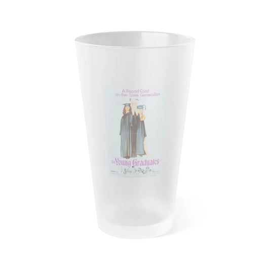 THE YOUNG GRADUATES 1971 Movie Poster - Frosted Pint Glass 16oz-16oz-Frosted-Go Mug Yourself