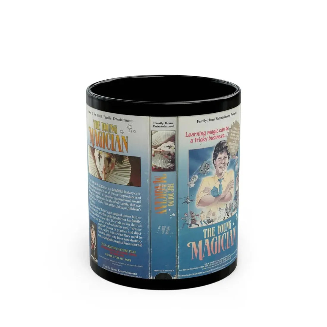 THE YOUNG MAGICIAN (VHS COVER) - Black Coffee Mug 11oz - Go Mug Yourself