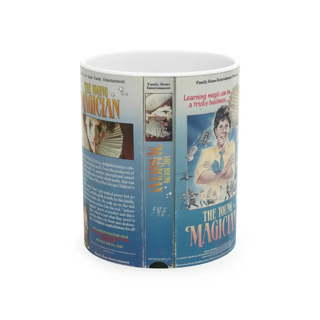 THE YOUNG MAGICIAN (VHS COVER) - White Coffee Mug 11oz - Go Mug Yourself