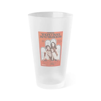 THE YOUNG NURSES 1973 Movie Poster - Frosted Pint Glass 16oz 16oz Frosted - Go Mug Yourself