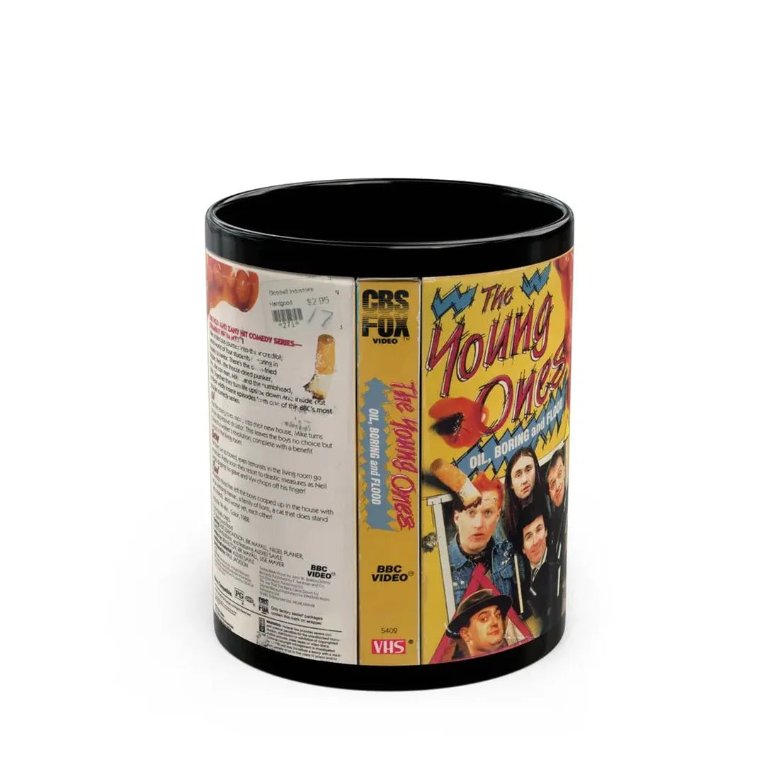 THE YOUNG ONES OIL BORING AND FLOOD (VHS COVER) - Black Coffee Mug 11oz - Go Mug Yourself