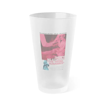 THE YOUNG RUNAWAYS 1968 Movie Poster - Frosted Pint Glass 16oz 16oz Frosted - Go Mug Yourself