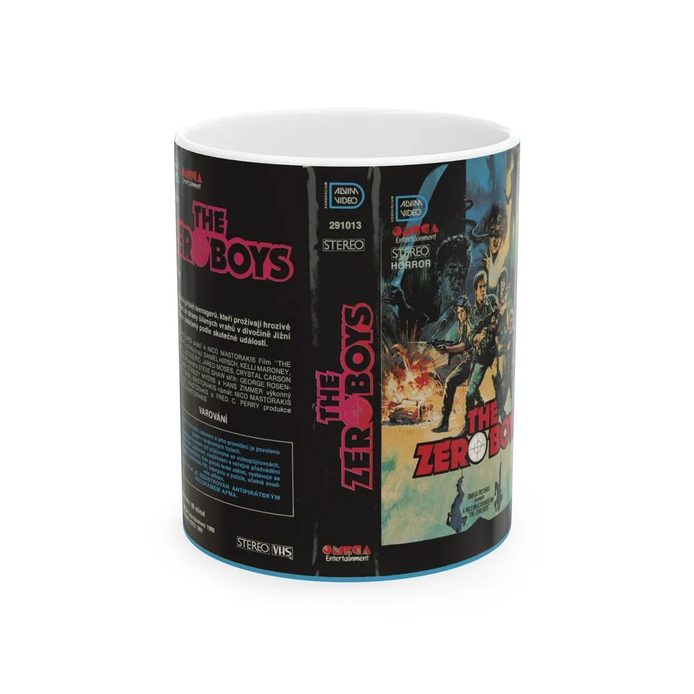 THE ZERO BOYS OMEGA ENTERTAINMENT (VHS COVER) - White Coffee Mug-11oz-Go Mug Yourself