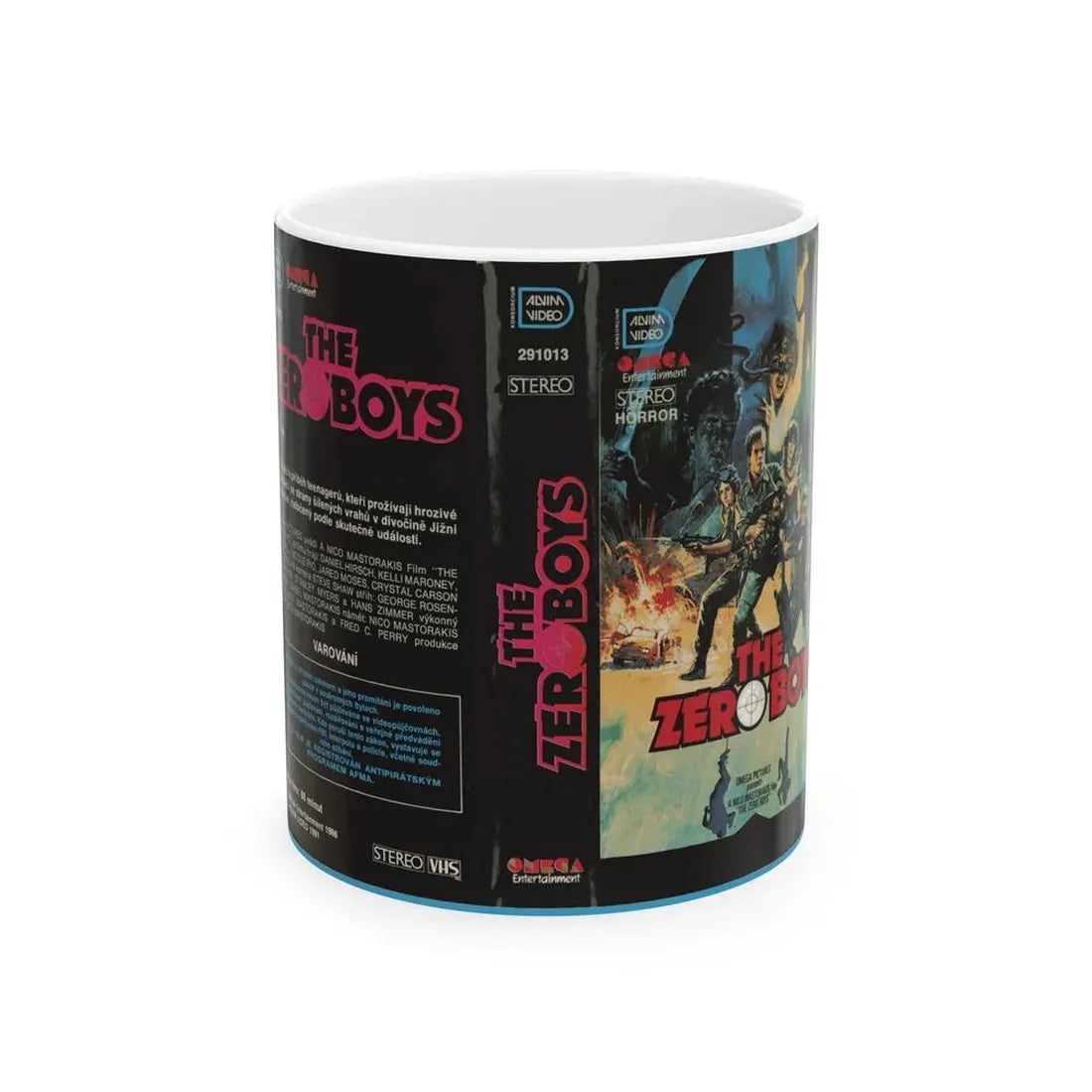 THE ZERO BOYS OMEGA ENTERTAINMENT (VHS COVER) - White Coffee Mug 11oz - Go Mug Yourself
