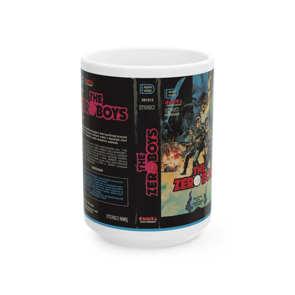 THE ZERO BOYS OMEGA ENTERTAINMENT (VHS COVER) - White Coffee Mug-15oz-Go Mug Yourself