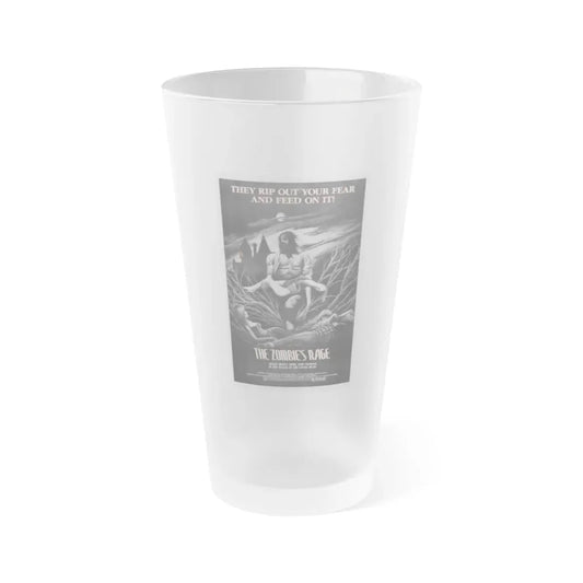 THE ZOMBIE'S RAGE (ANTHROPOPHAGUS) 1980 Movie Poster - Frosted Pint Glass 16oz 16oz Frosted - Go Mug Yourself