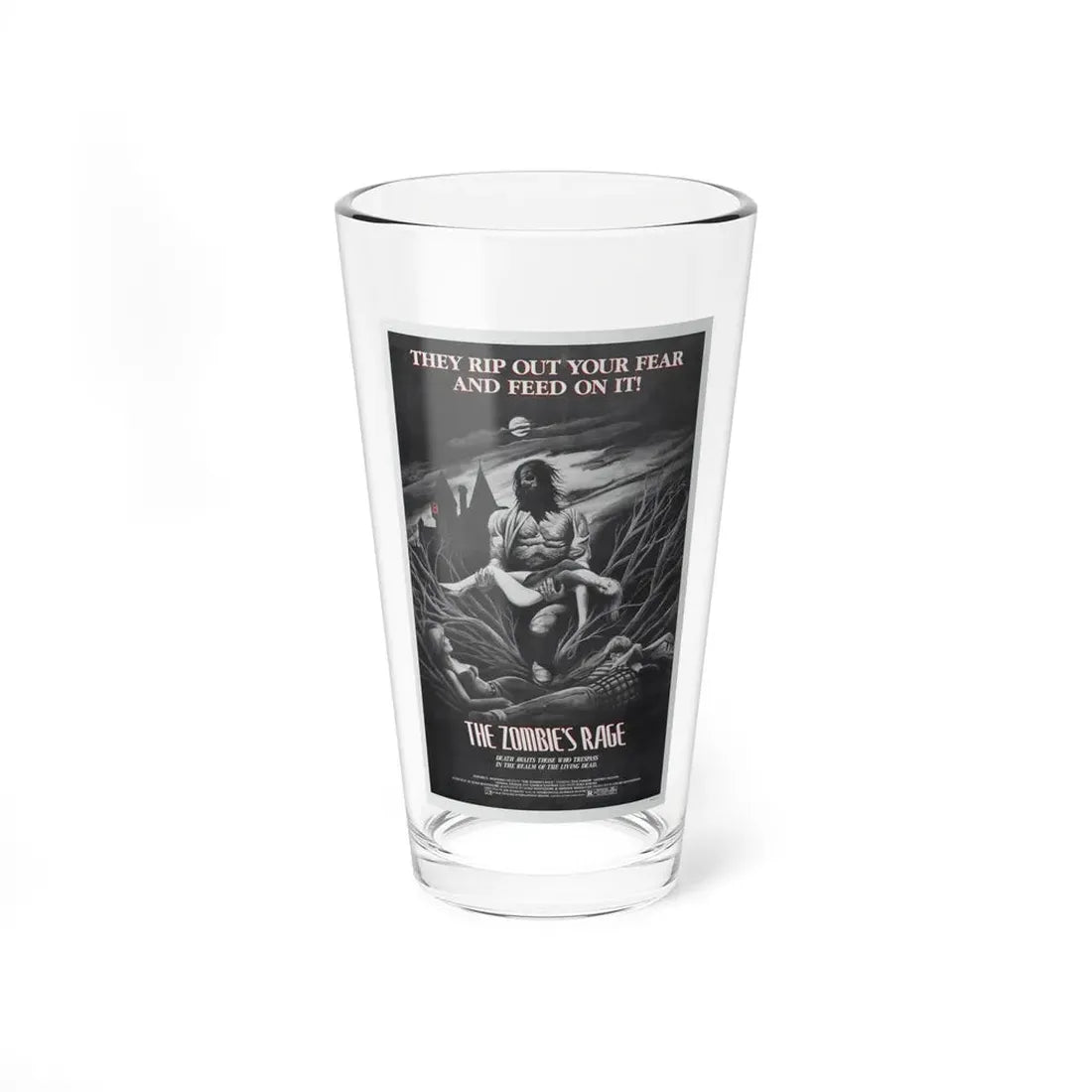 THE ZOMBIE'S RAGE (ANTHROPOPHAGUS) 1980 Movie Poster - Pint Glass 16oz 16oz - Go Mug Yourself