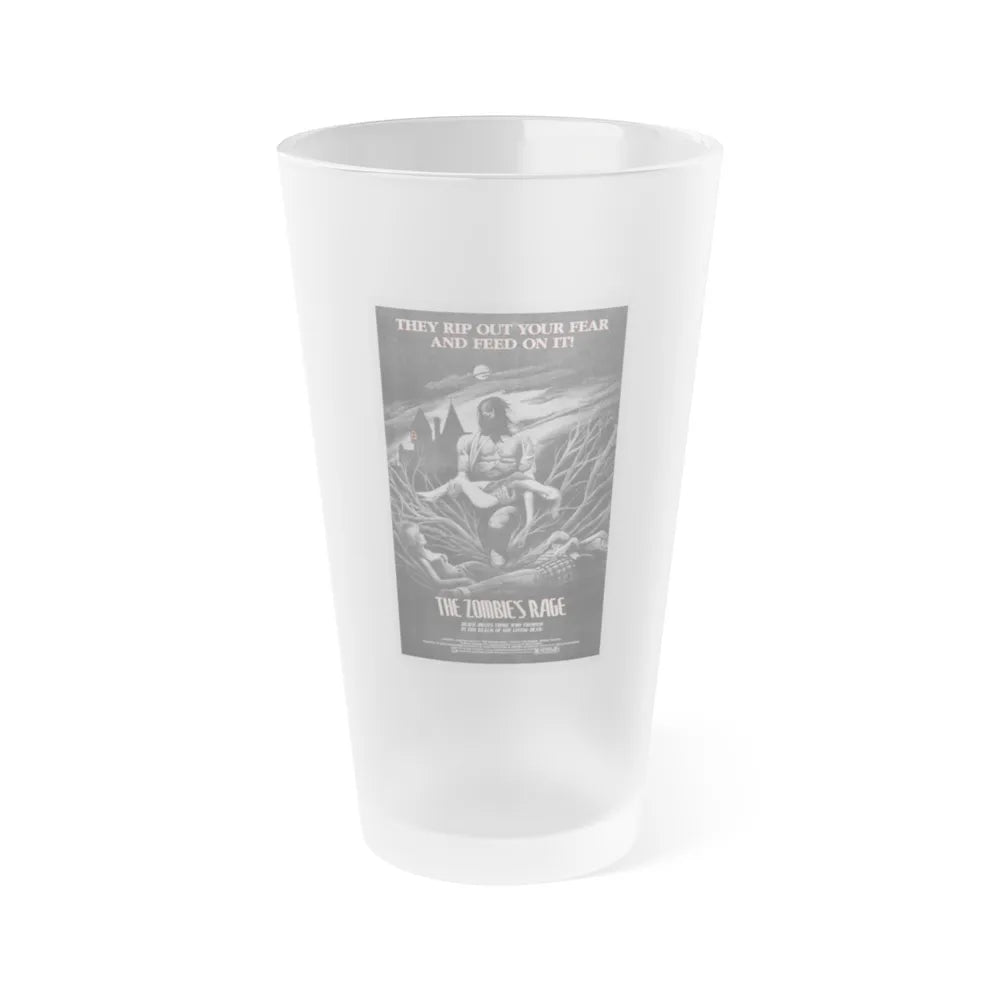 THE ZOMBIE'S RAGE (ANTHROPOPHAGUS) 1980 Movie Poster - Frosted Pint Glass 16oz-16oz-Frosted-Go Mug Yourself