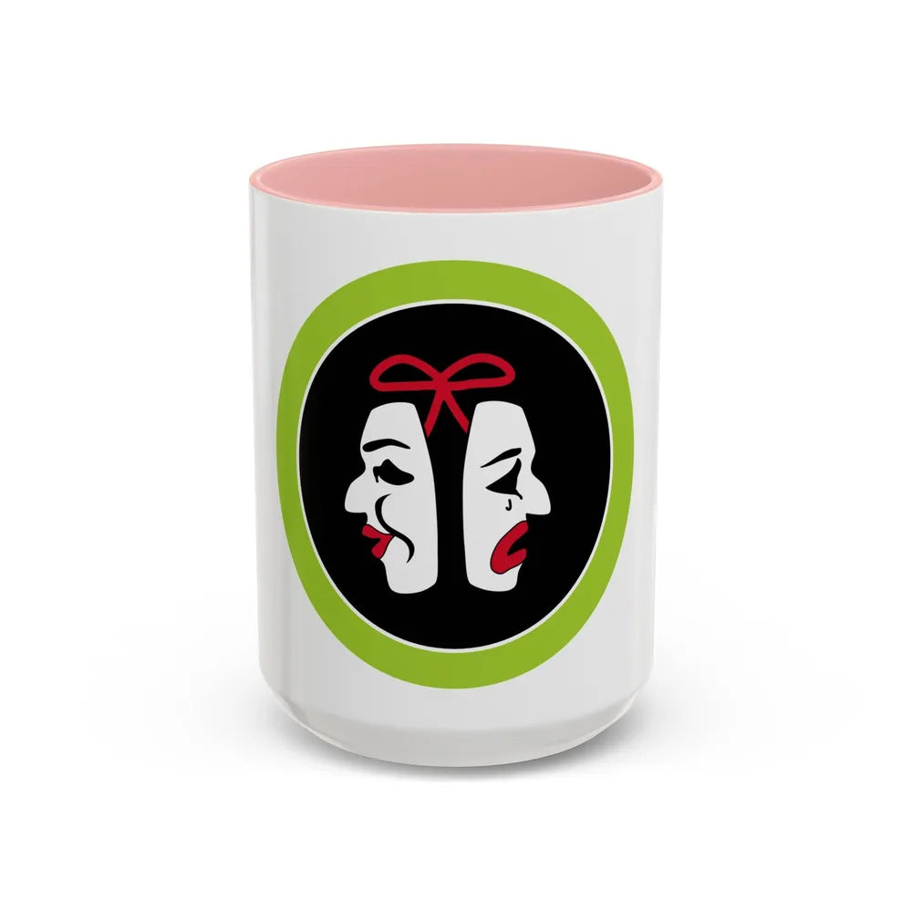 Theater (Boy Scout Merit Badge) Accent Coffee Mug-15oz-Pink-Go Mug Yourself