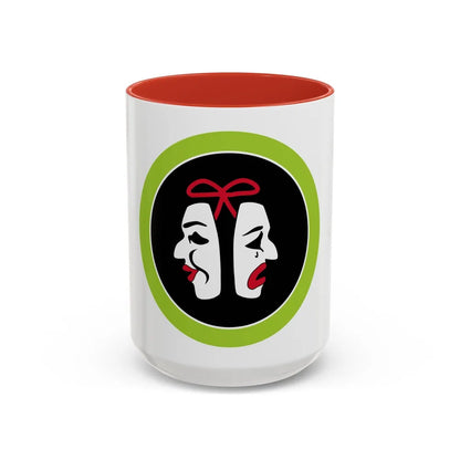 Theater (Boy Scout Merit Badge) Accent Coffee Mug-15oz-Red-Go Mug Yourself