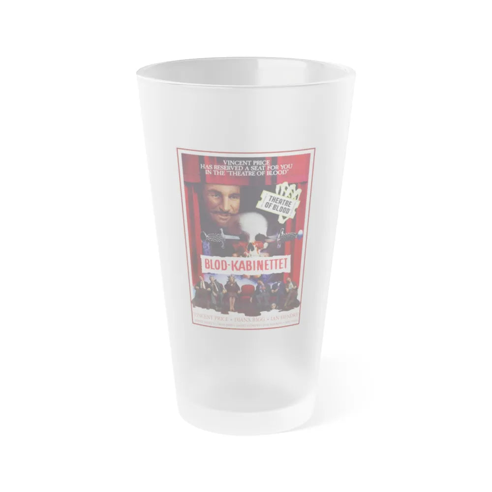 THEATRE OF BLOOD (DANISH) 1973 Movie Poster - Frosted Pint Glass 16oz-16oz-Frosted-Go Mug Yourself