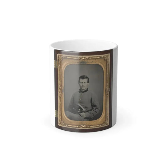 Theophilus Mann of Company G, 1St (Farinholt's) Virginia Infantry Battalion Reserves, With Pistol and Knife (U.S. Civil War) Color Changing Coffee Mug 11oz Default Title 11oz - Go Mug Yourself