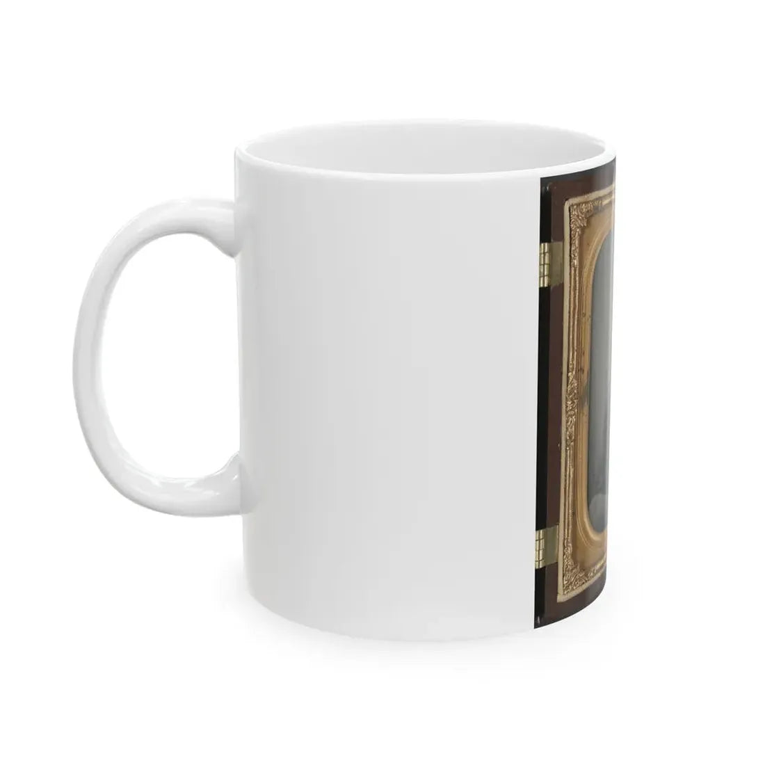 Theophilus Mann Of Company G, 1st (Farinholt's) Virginia Infantry Battalion Reserves, With Pistol And Knife (U.S. Civil War) White Coffee Mug - Go Mug Yourself