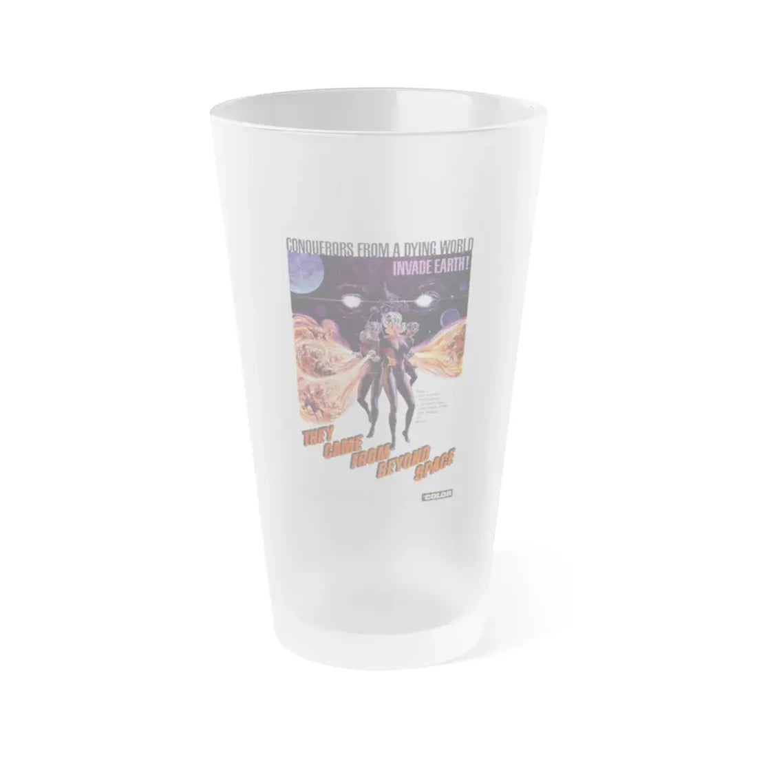 THEY CAME FROM BEYOND SPACE 1967 Movie Poster - Frosted Pint Glass 16oz 16oz Frosted - Go Mug Yourself