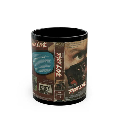THEY LIVE ROWDY RODDY PIPER (VHS COVER) - Black Coffee Mug 11oz - Go Mug Yourself