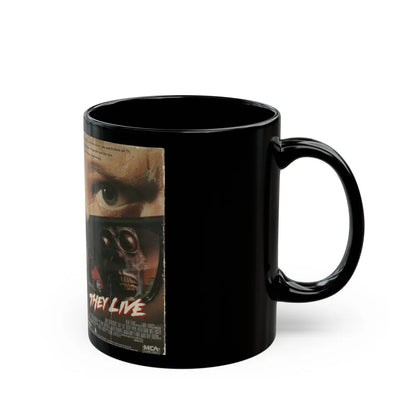 THEY LIVE ROWDY RODDY PIPER (VHS COVER) - Black Coffee Mug-Go Mug Yourself