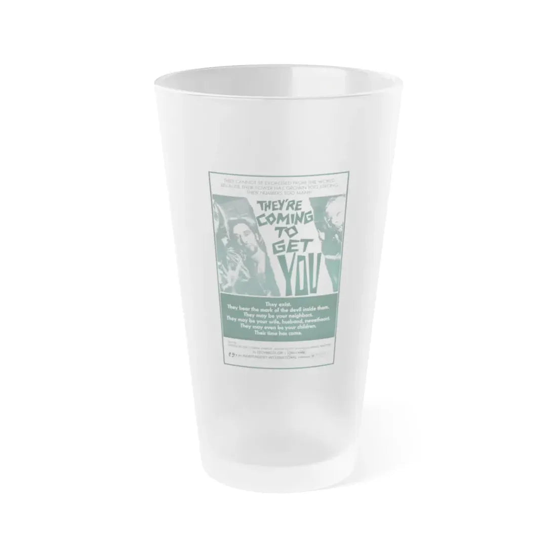 THEY'RE COMING TO GET YOU (ALL THE COLORS OF THE DARK) 2 1972 Movie Poster - Frosted Pint Glass 16oz 16oz Frosted - Go Mug Yourself