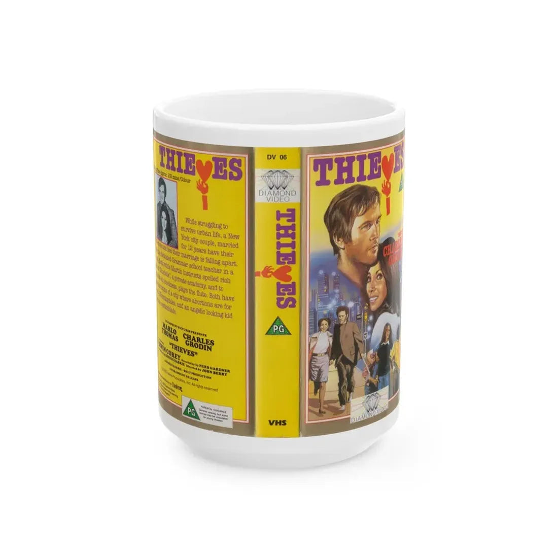 THIEVES (VHS COVER) - White Coffee Mug 15oz - Go Mug Yourself