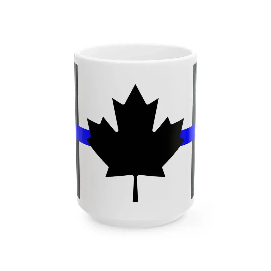Thin Blue Line Flag Canada (Canada) White Coffee Mug 15oz - Go Mug Yourself