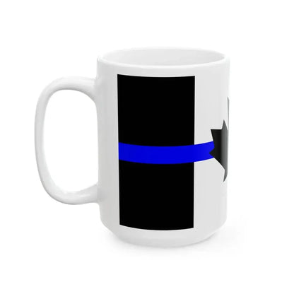 Thin Blue Line Flag Canada (Canada) White Coffee Mug - Go Mug Yourself