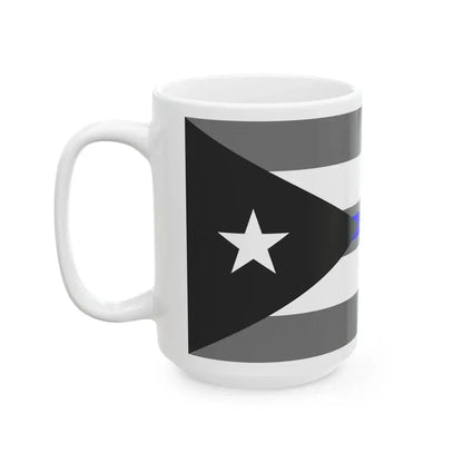 Thin Blue Line Flag Cuba (Cuba) White Coffee Mug - Go Mug Yourself