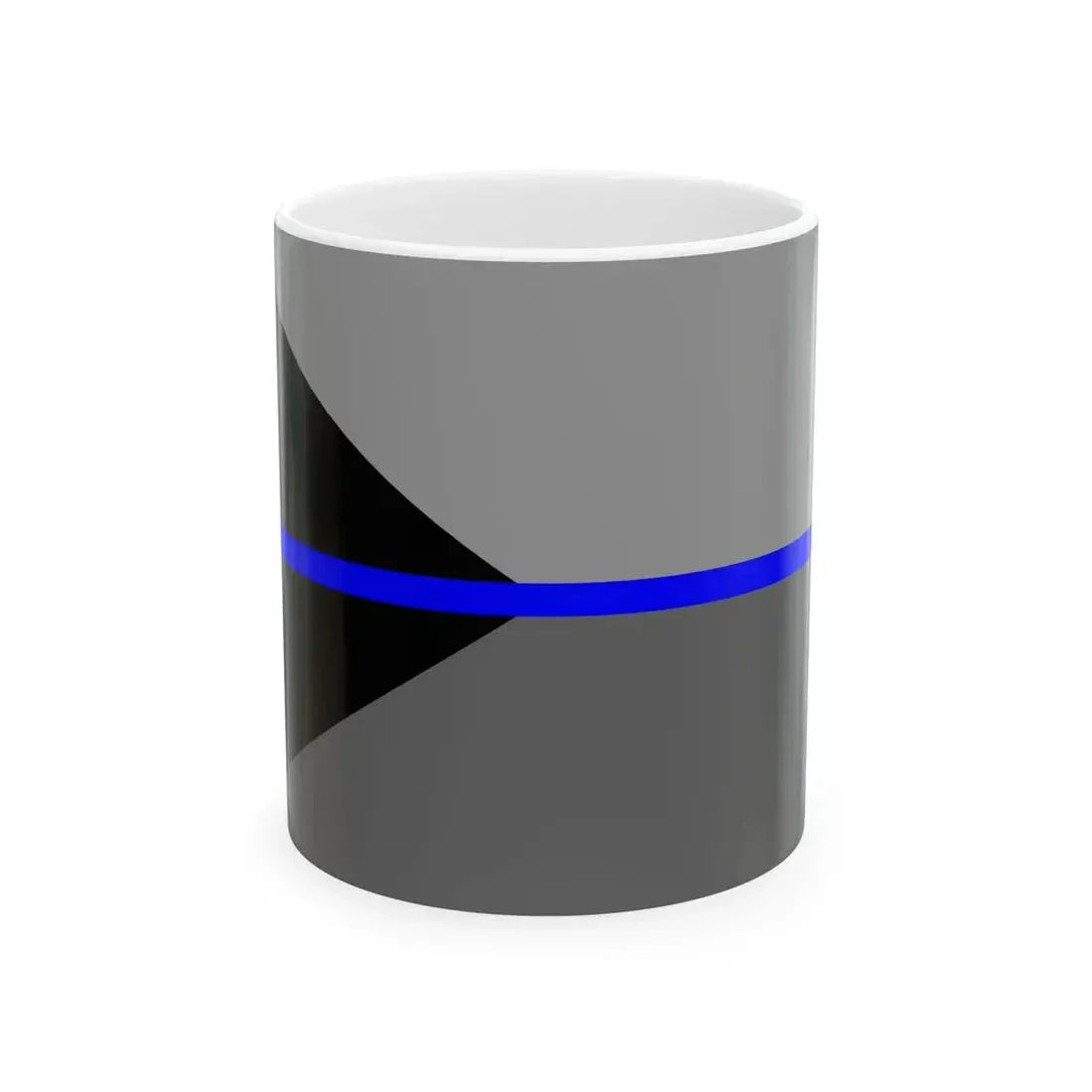 Thin Blue Line Flag Czech Republic (Czech Republic) White Coffee Mug 11oz - Go Mug Yourself