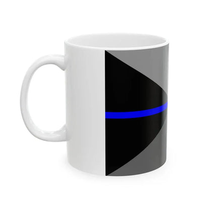 Thin Blue Line Flag Czech Republic (Czech Republic) White Coffee Mug - Go Mug Yourself