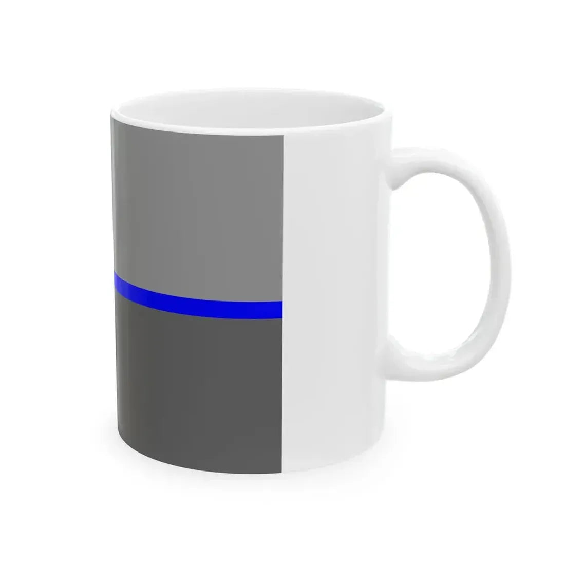 Thin Blue Line Flag Czech Republic (Czech Republic) White Coffee Mug - Go Mug Yourself