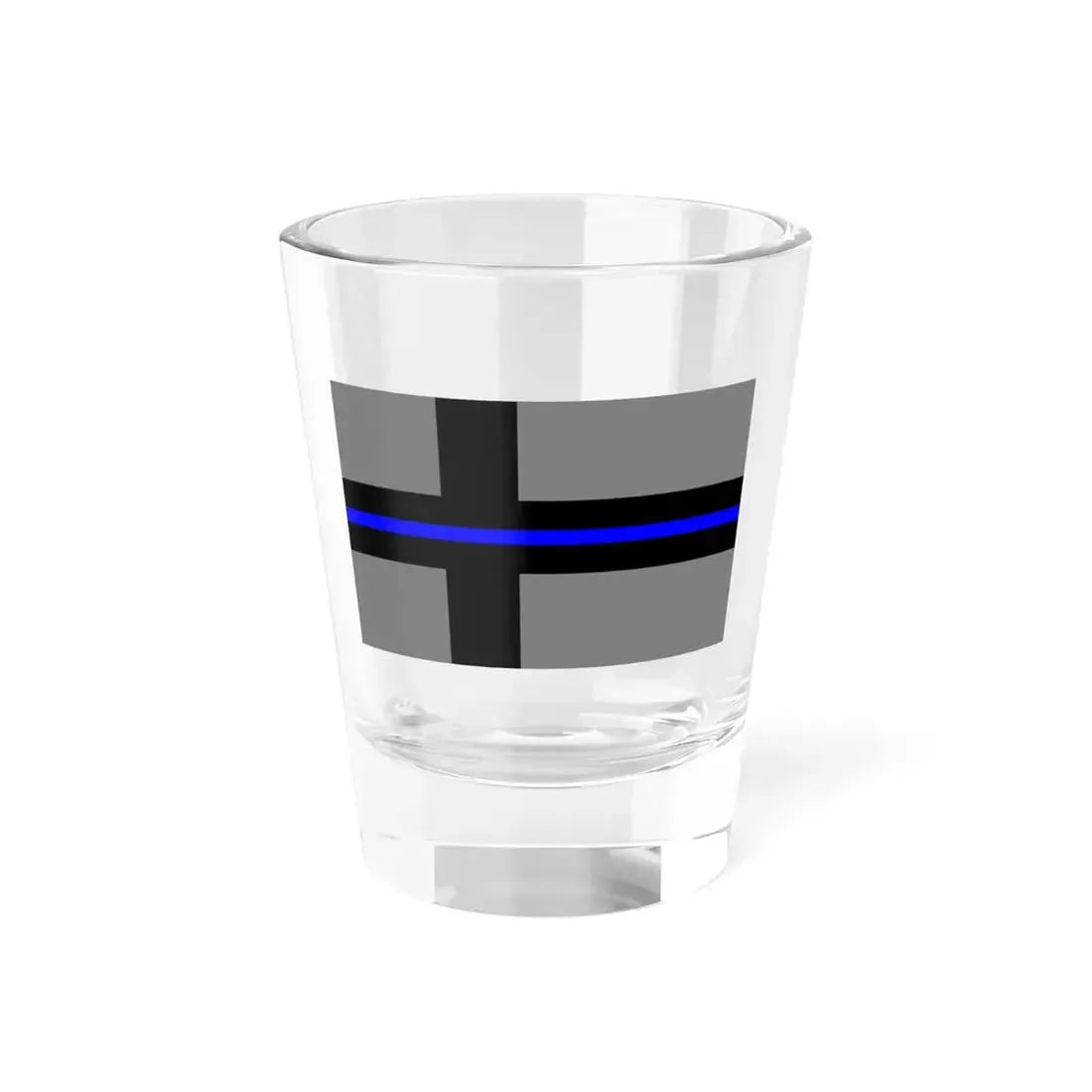 Thin Blue Line Flag Finland (Finland) Shot Glass 1.5oz 1.5oz - Go Mug Yourself