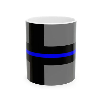 Thin Blue Line Flag Finland (Finland) White Coffee Mug 11oz - Go Mug Yourself