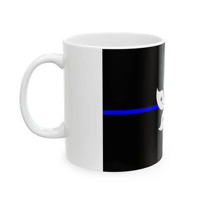 Thin Blue Line Flag Hong Kong (China) White Coffee Mug - Go Mug Yourself