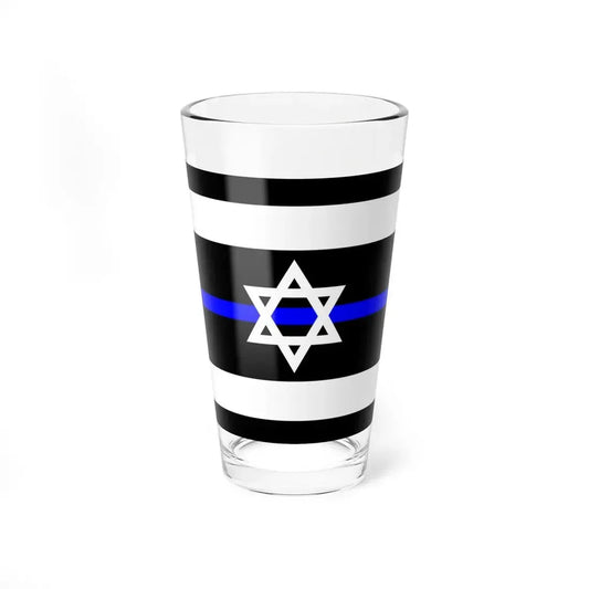 Thin Blue Line Flag Israel (Israel) Pint Glass 16oz 16oz - Go Mug Yourself