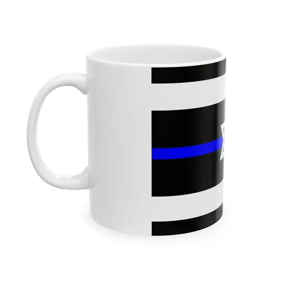 Thin Blue Line Flag Israel (Israel) White Coffee Mug - Go Mug Yourself