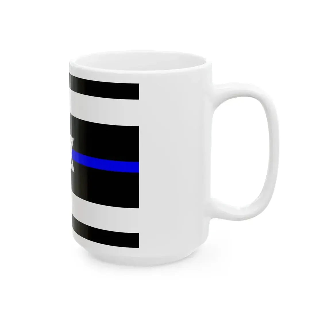 Thin Blue Line Flag Israel (Israel) White Coffee Mug - Go Mug Yourself