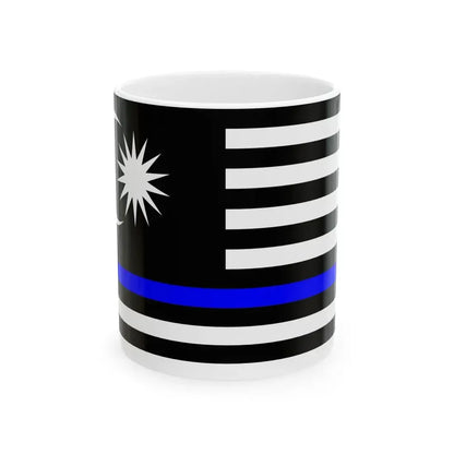 Thin Blue Line Flag Malaysia (Malaysia) White Coffee Mug 11oz - Go Mug Yourself