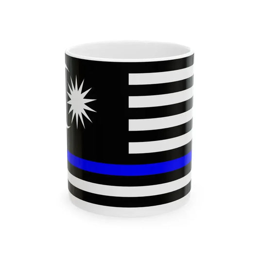 Thin Blue Line Flag Malaysia (Malaysia) White Coffee Mug 11oz - Go Mug Yourself