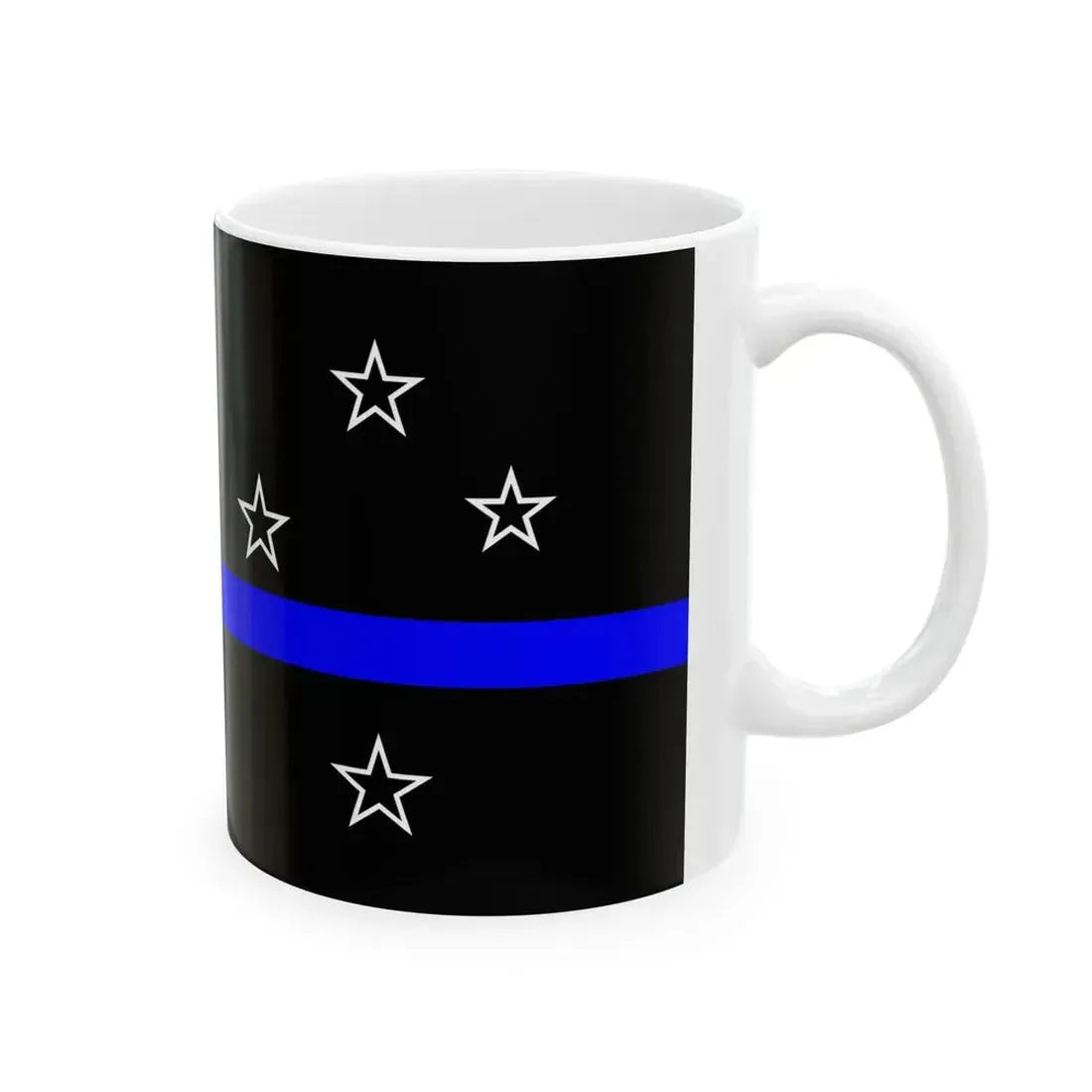 Thin Blue Line Flag New Zealand (New Zealand) White Coffee Mug - Go Mug Yourself