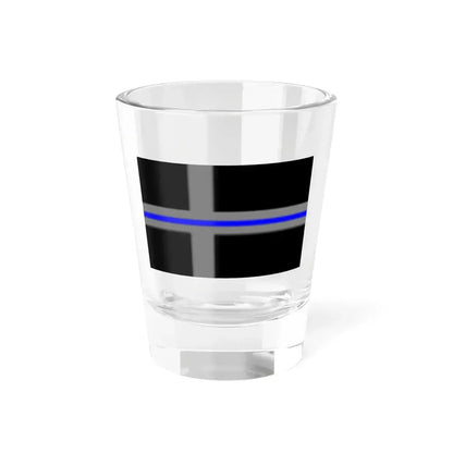 Thin Blue Line Flag Sweden (Sweden) Shot Glass 1.5oz 1.5oz - Go Mug Yourself