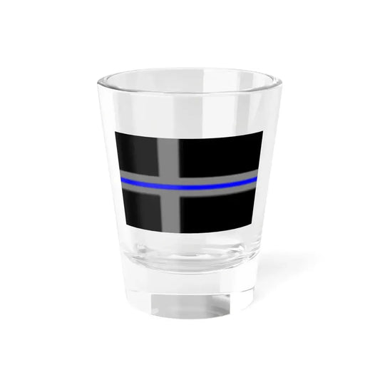 Thin Blue Line Flag Sweden (Sweden) Shot Glass 1.5oz 1.5oz - Go Mug Yourself