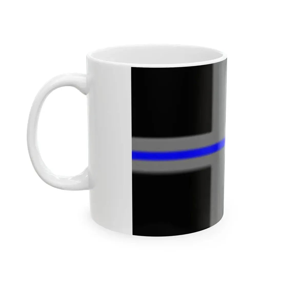 Thin Blue Line Flag Sweden (Sweden) White Coffee Mug - Go Mug Yourself