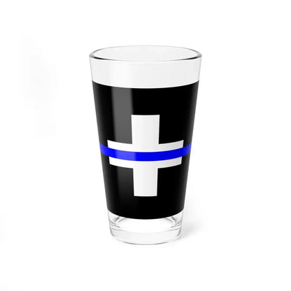 Thin Blue Line Flag Switzerland (Switzerland) Pint Glass 16oz 16oz - Go Mug Yourself