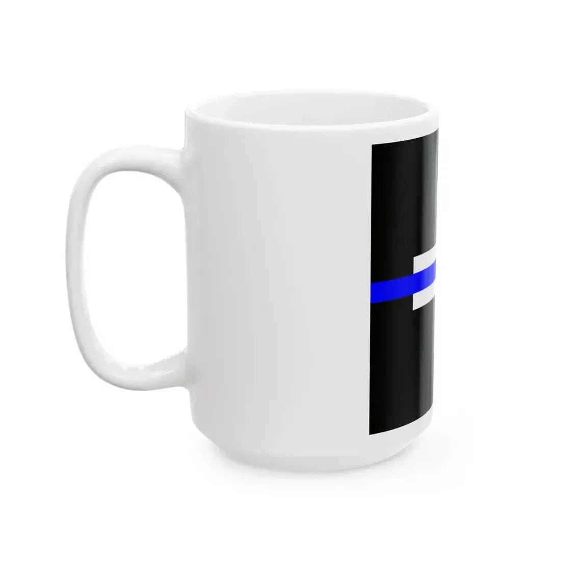 Thin Blue Line Flag Switzerland (Switzerland) White Coffee Mug - Go Mug Yourself