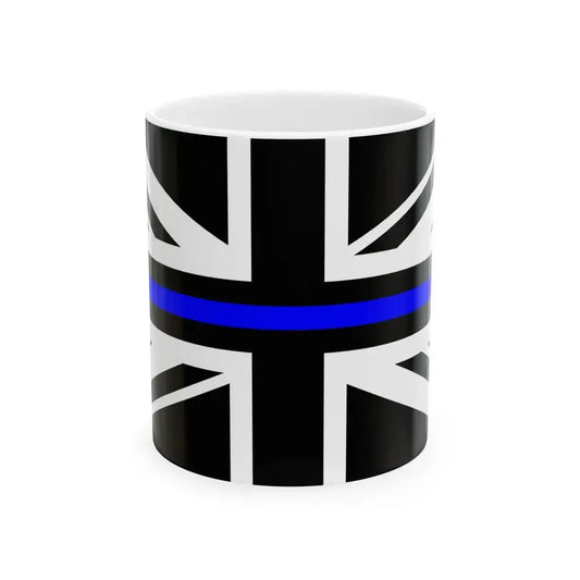Thin Blue Line Flag United Kingdom (United Kingdom) White Coffee Mug 11oz - Go Mug Yourself