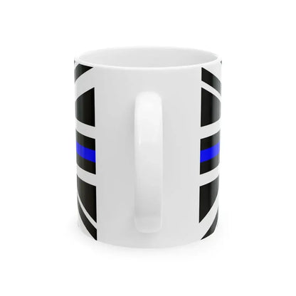Thin Blue Line Flag United Kingdom (United Kingdom) White Coffee Mug - Go Mug Yourself