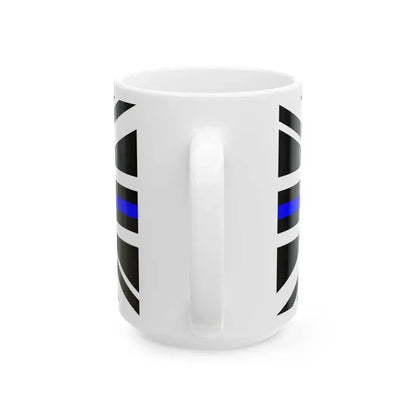 Thin Blue Line Flag United Kingdom (United Kingdom) White Coffee Mug - Go Mug Yourself