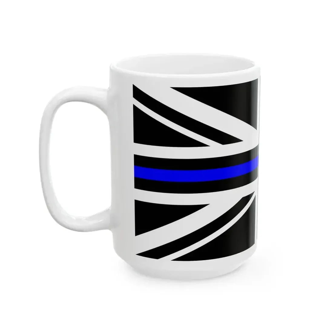 Thin Blue Line Flag United Kingdom (United Kingdom) White Coffee Mug - Go Mug Yourself