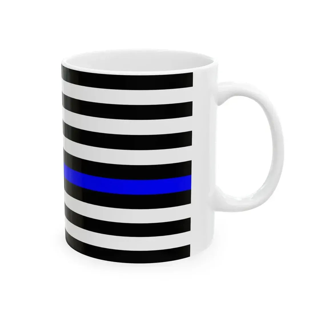 Thin Blue Line Flag United States (United States) White Coffee Mug - Go Mug Yourself