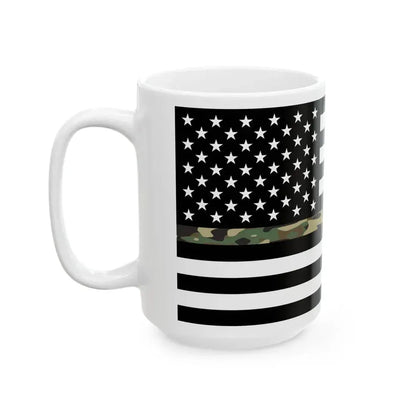 Thin Camo Line Flag United States (United States) White Coffee Mug - Go Mug Yourself