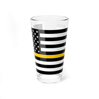 Thin Gold Line Flag United States (United States) Pint Glass 16oz 16oz - Go Mug Yourself