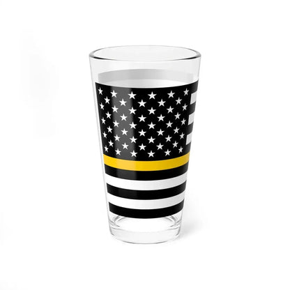 Thin Gold Line Flag United States (United States) Pint Glass 16oz - Go Mug Yourself